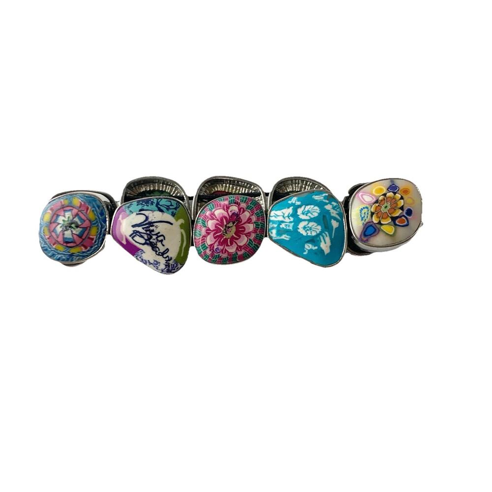 VERA BRADLEY Bracelet Stretch Polymer Clay Beads Floral